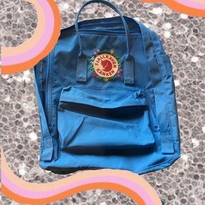 Embroidered Air Blue Fjallraven Kanken NWOT